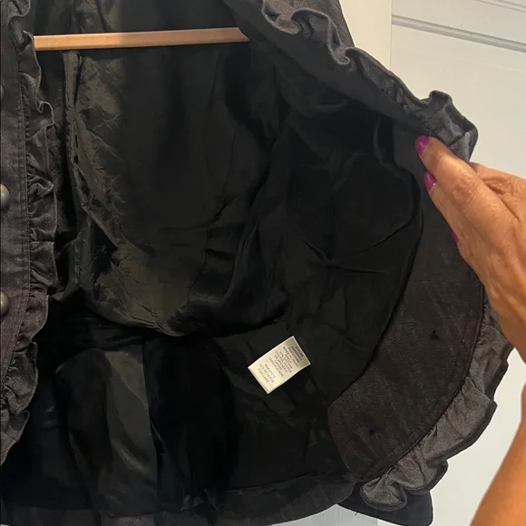 JohnPaulRichard Black Ruffled Blazer - Picture 6 of 9